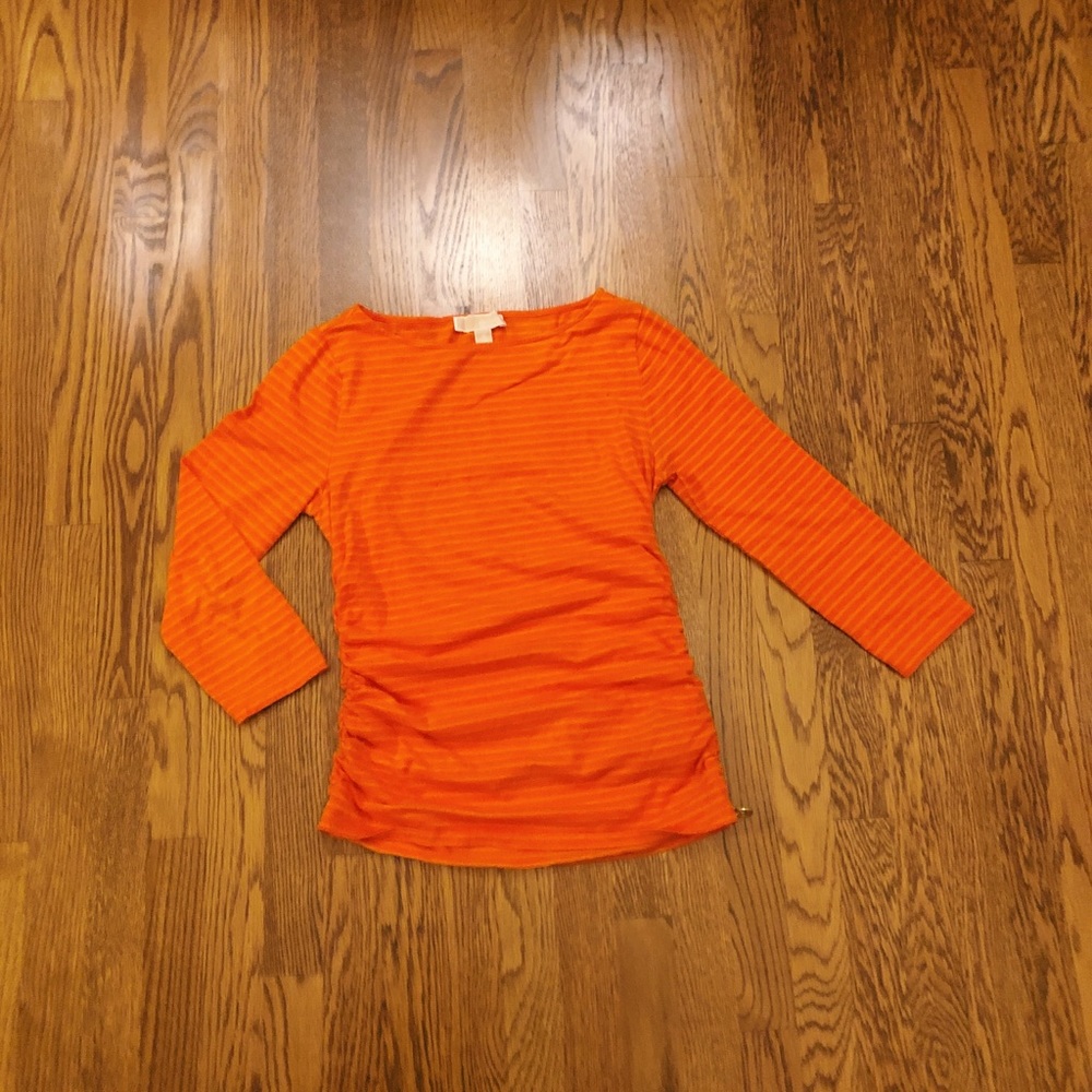Michael Kors Long Sleeve Size Medium Orange Top